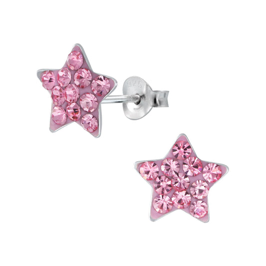 Mädchen Ohrringe Stern aus 925 Silber