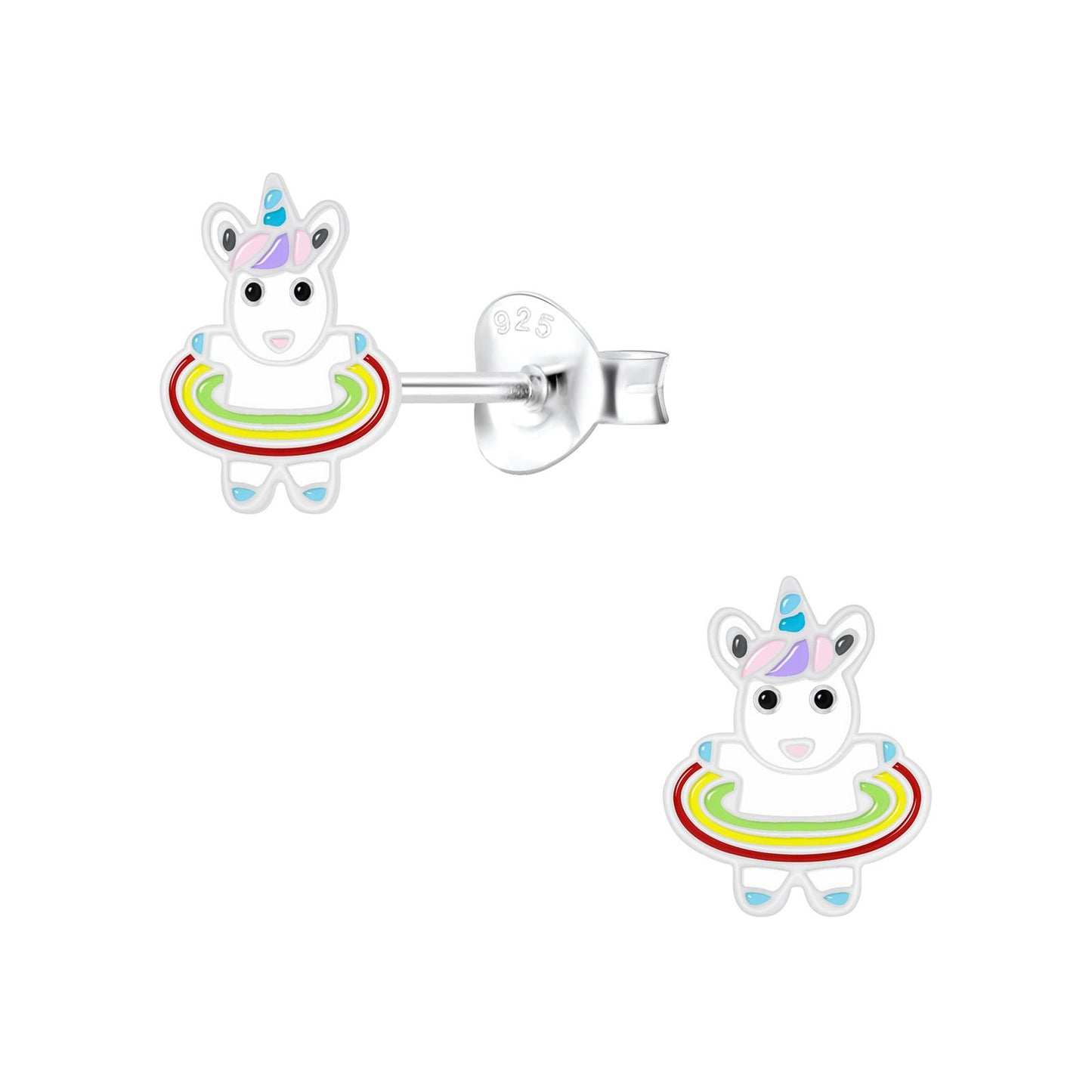 Mädchen Ohrringe Einhorn aus 925 Silber