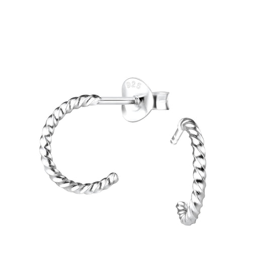 Kinder Creolen Halbcreolen aus 925 Silber