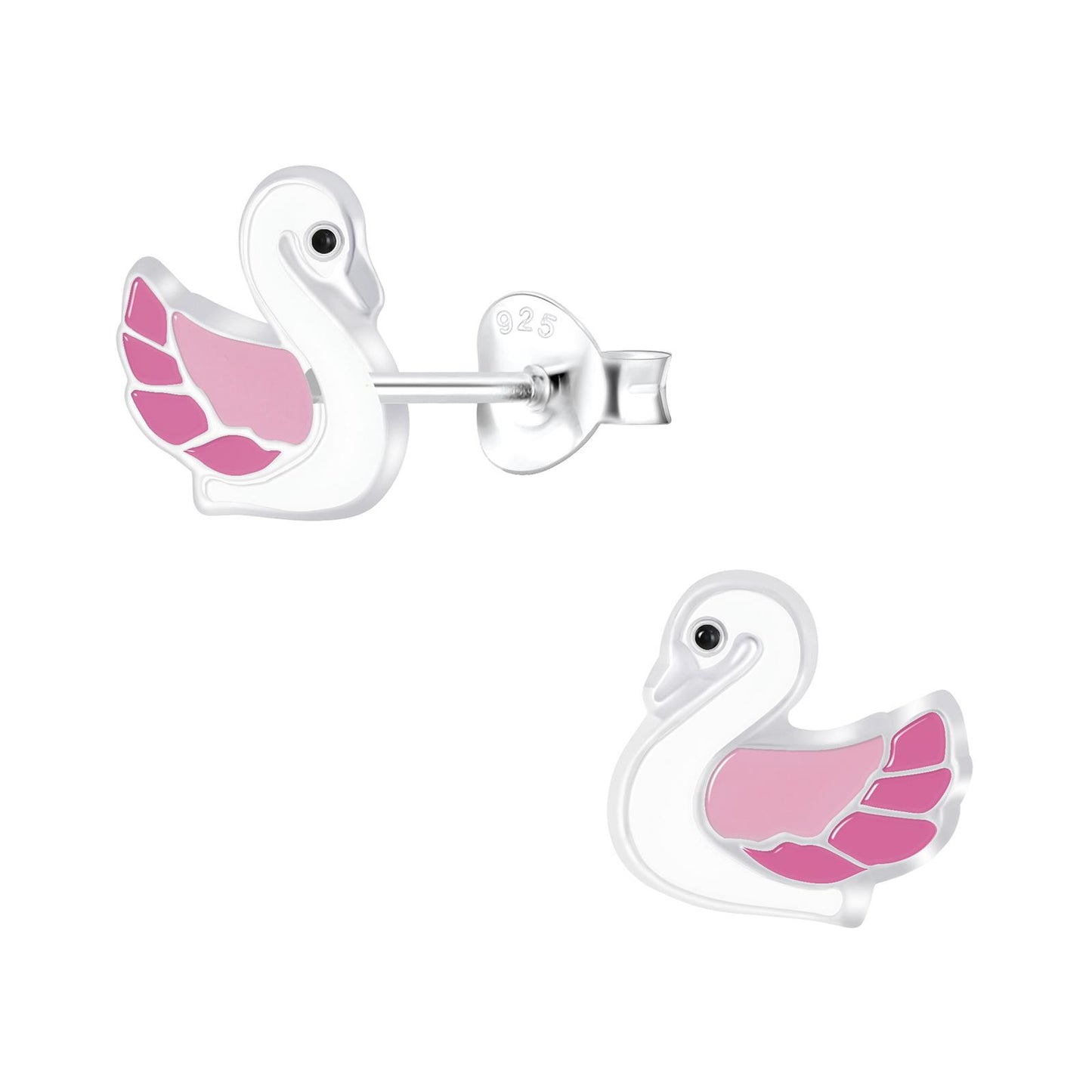 Kinder Ohrringe Schwan aus 925 Silber