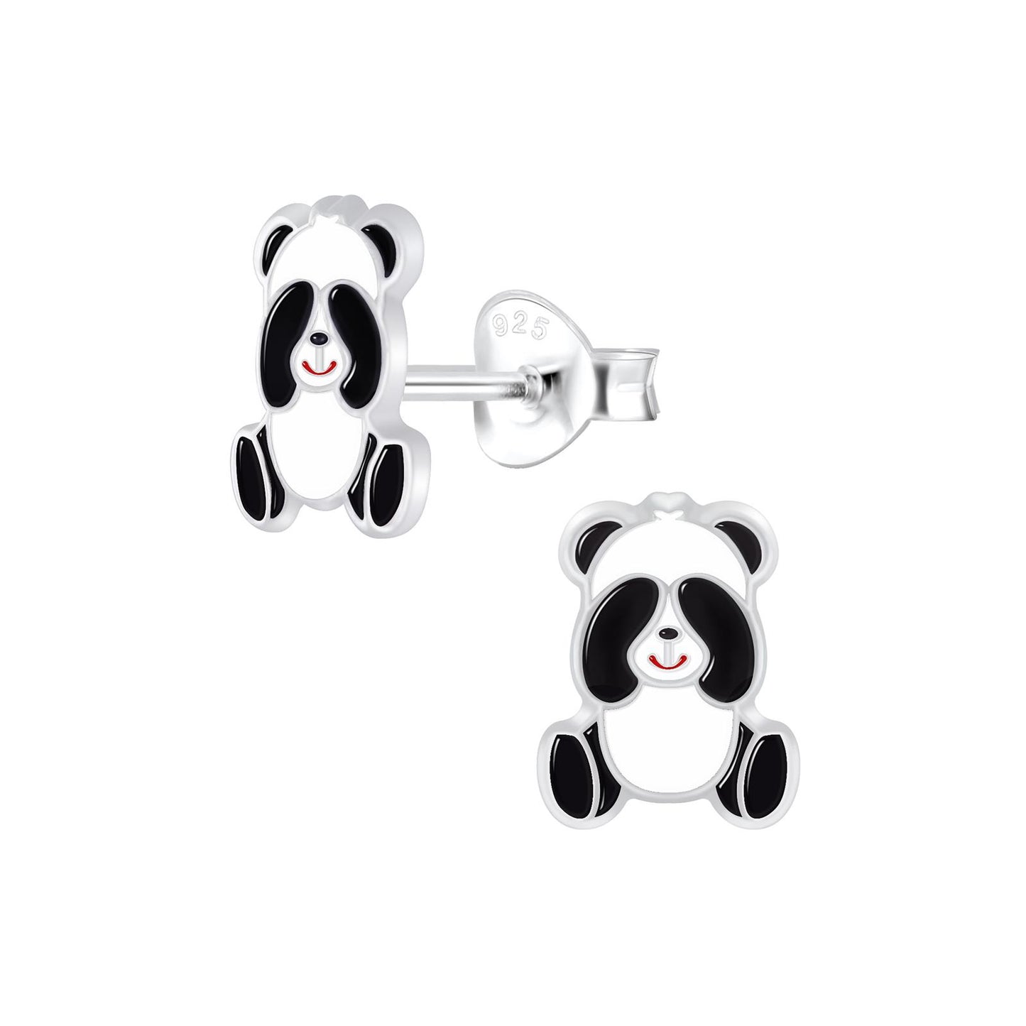Kinder Ohrringe Panda aus 925 Silber