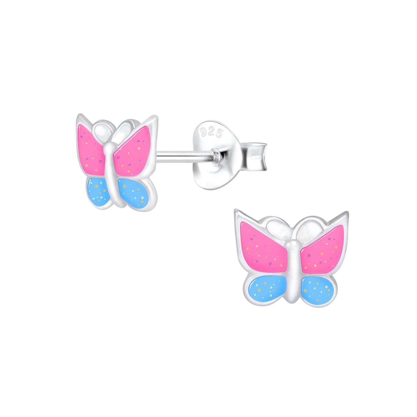 Vlinderoorbellen voor meisjes, gemaakt van 925 zilver.