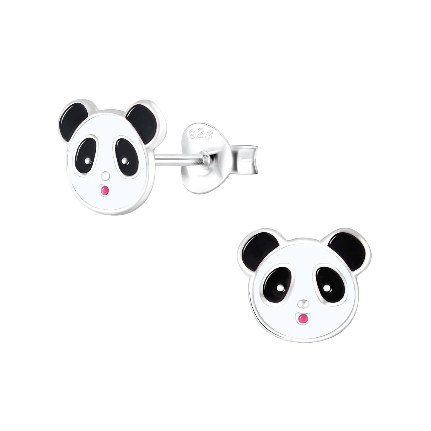 Kinder Ohrringe Panda aus 925 Silber