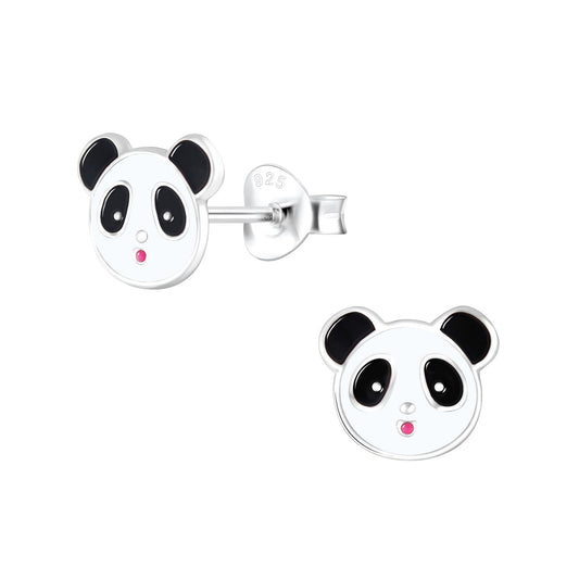 Kinder Ohrringe Panda aus 925 Silber