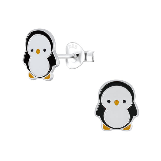 Kinder Ohrringe Pinguin aus 925 Silber
