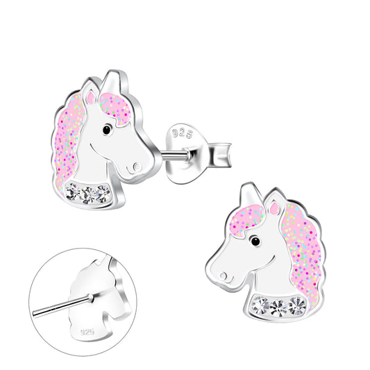 Mädchen Ohrringe Einhorn aus 925 Silber