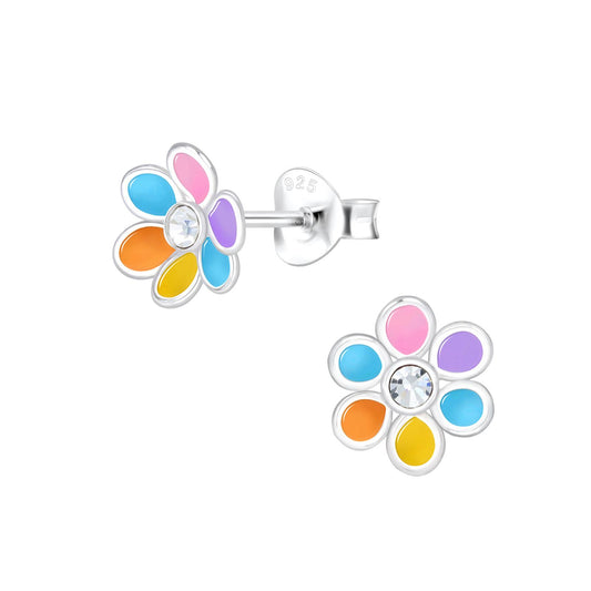 Mädchen Ohrringe Blumen aus 925 Silber
