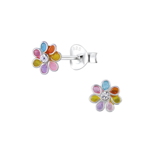 Mädchen Ohrringe Blumen aus 925 Silber