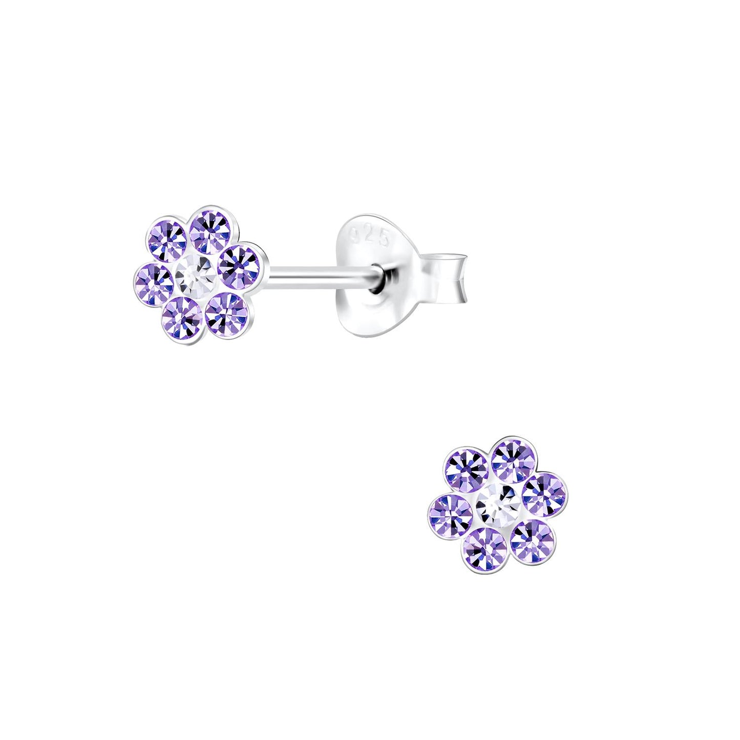 Mädchen Ohrringe Blumen aus 925 Silber