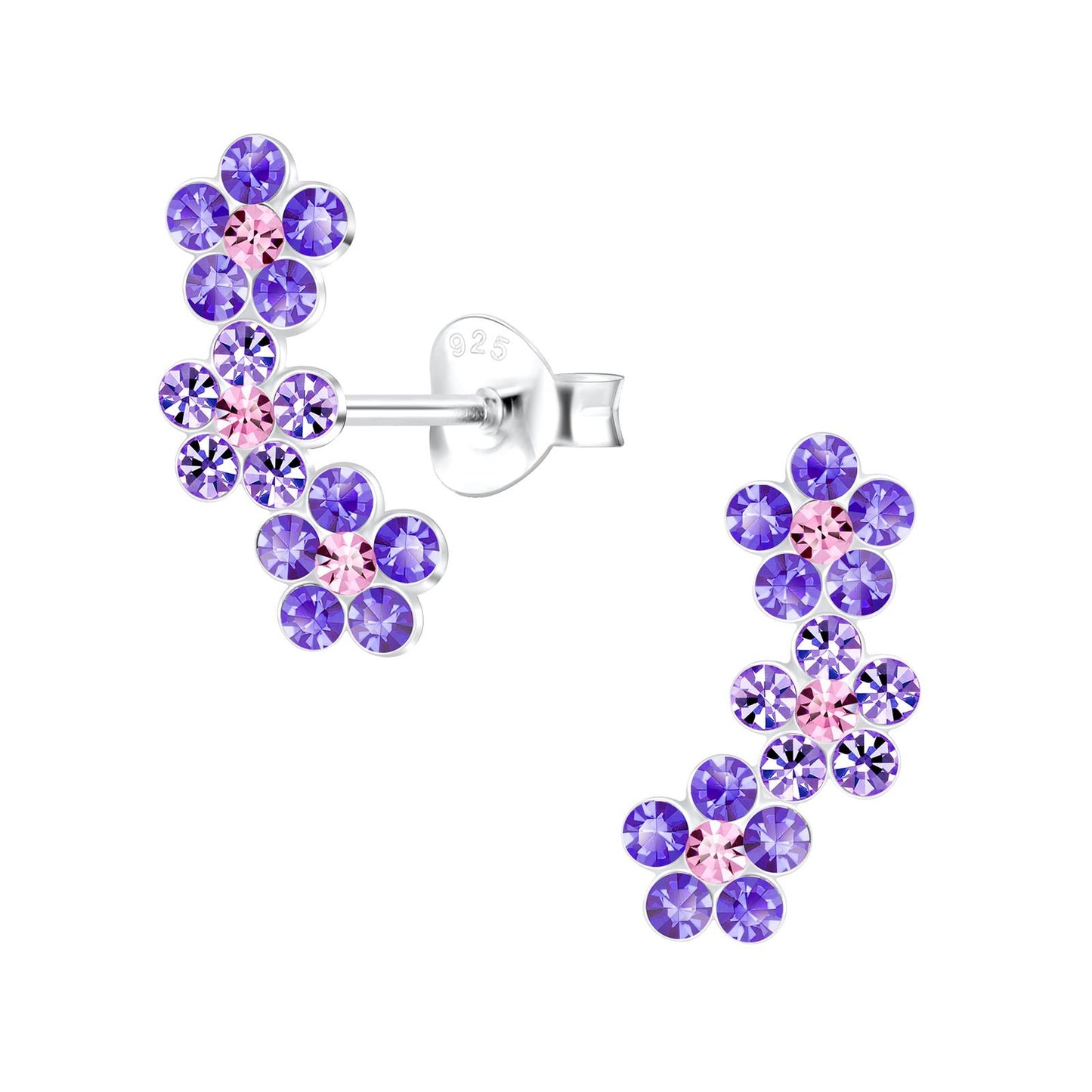 Mädchen Ohrringe Blumen aus 925 Silber