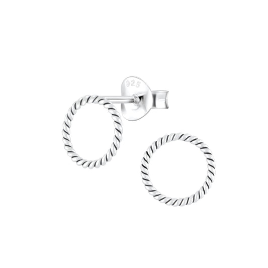 Kinder Ohrringe Runde aus 925 Silber