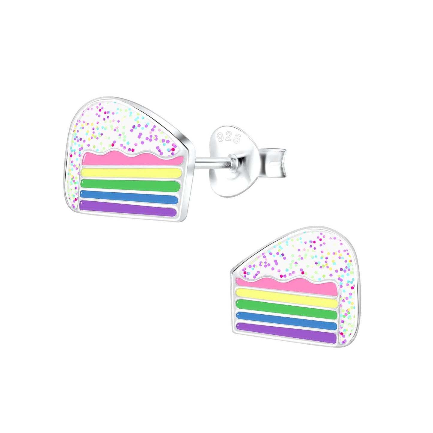 Kinder Ohrringe Kuchen aus 925 Silber
