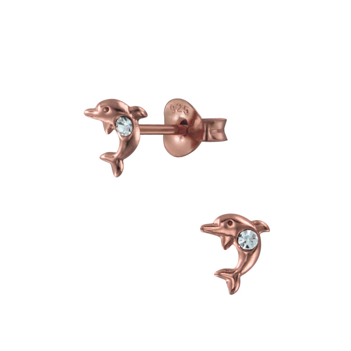 Kinder Ohrringe Delfin aus 925 Silber