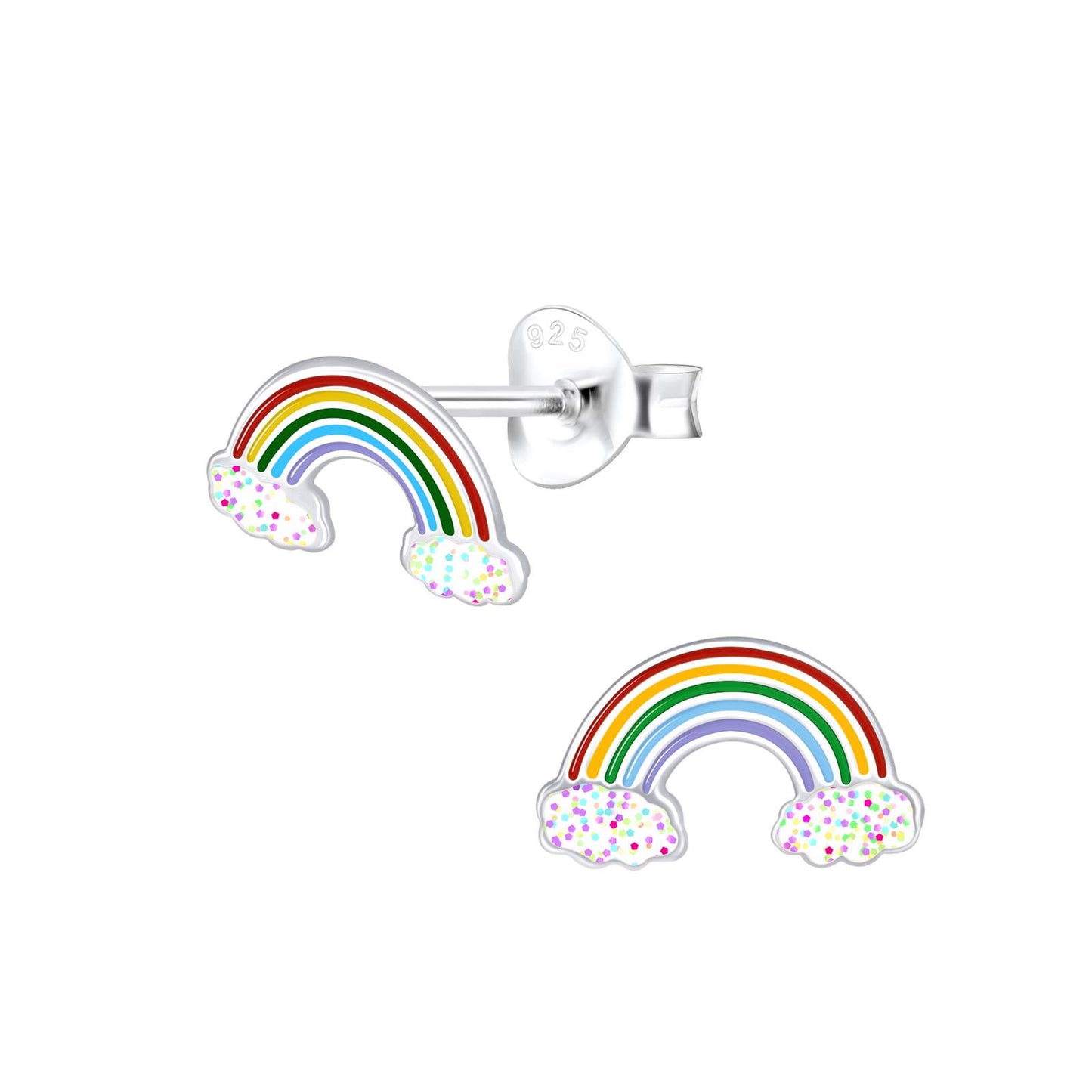 Kinder Ohrringe Regenbogen aus 925 Silber