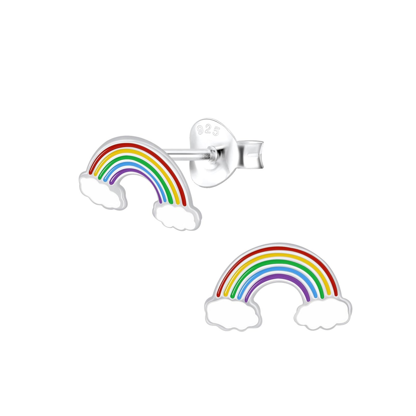 Kinder Ohrringe Regenbogen aus 925 Silber