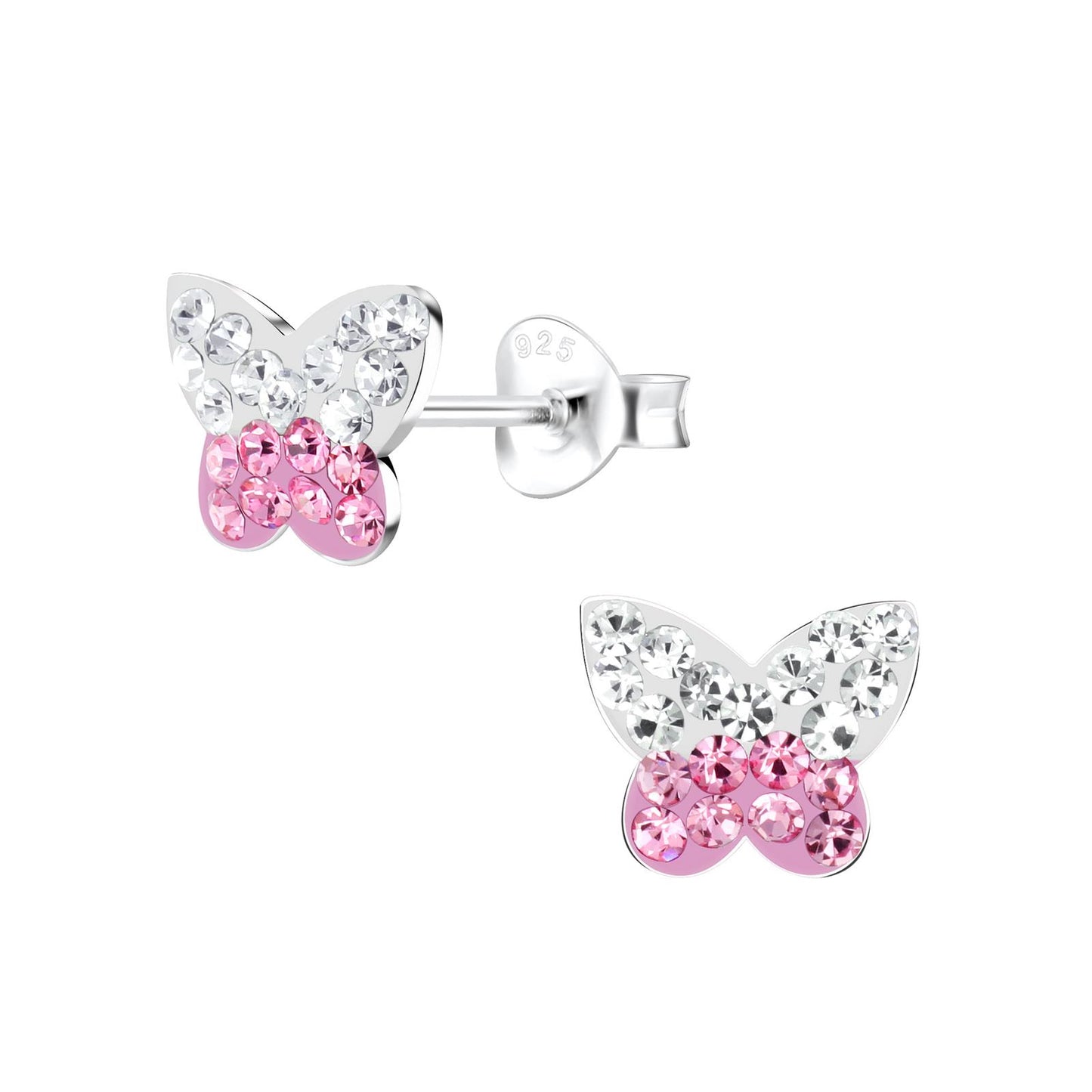 Mädchen Ohrringe Schmetterling aus 925 Silber
