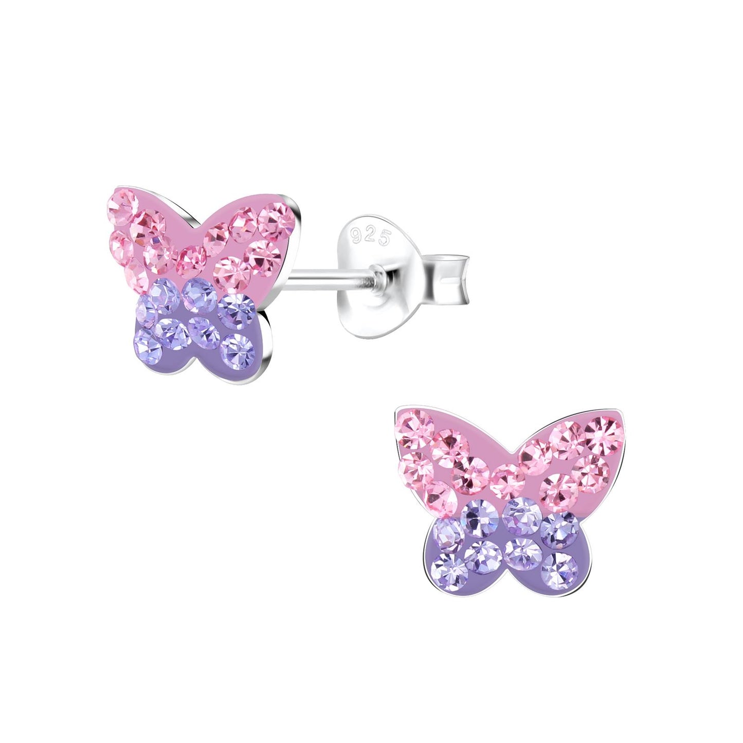 Mädchen Ohrringe Schmetterling aus 925 Silber