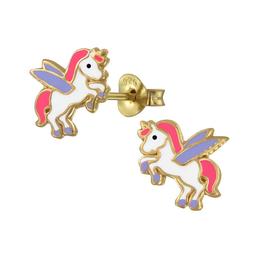 Girls' Unicorn Earrings made of 925 Silver