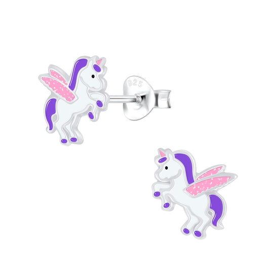 Mädchen Ohrringe Einhorn aus 925 Silber