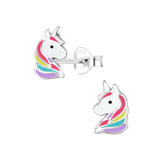 Girls' Unicorn Earrings made of 925 Silver