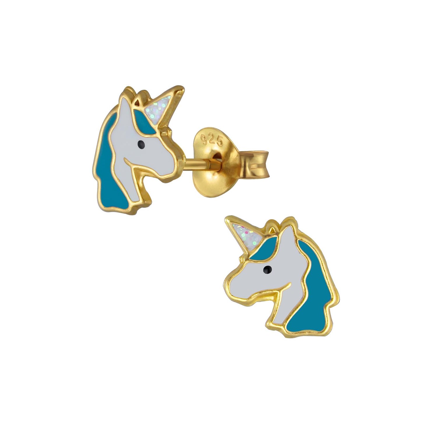 Mädchen Ohrringe Einhorn aus 925 Silber