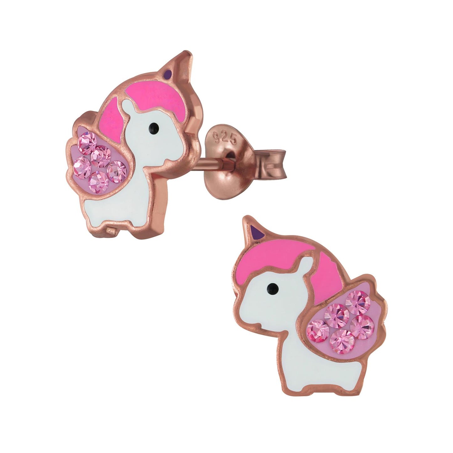 Mädchen Ohrringe Einhorn aus 925 Silber