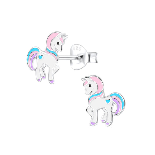 Mädchen Ohrringe Einhorn aus 925 Silber