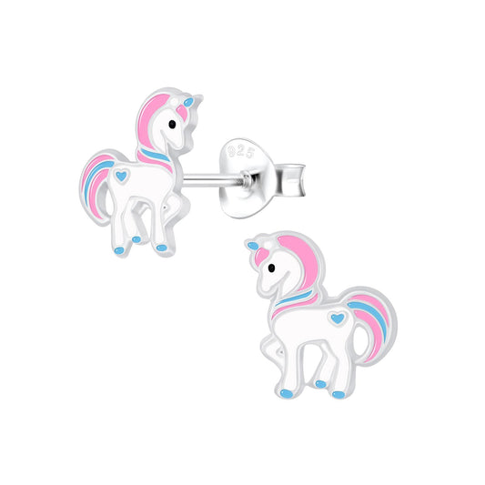 Mädchen Ohrringe Einhorn aus 925 Silber