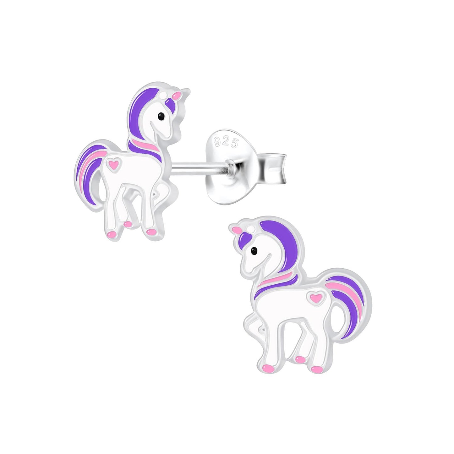 Mädchen Ohrringe Einhorn aus 925 Silber