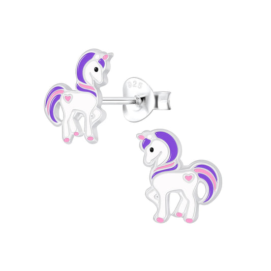 Mädchen Ohrringe Einhorn aus 925 Silber