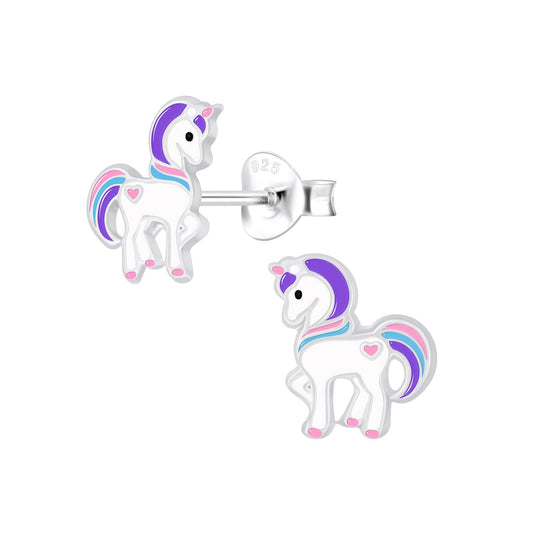 Mädchen Ohrringe Einhorn aus 925 Silber