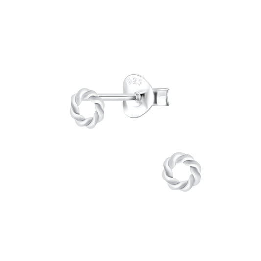 Kinder Ohrringe Runde aus 925 Silber