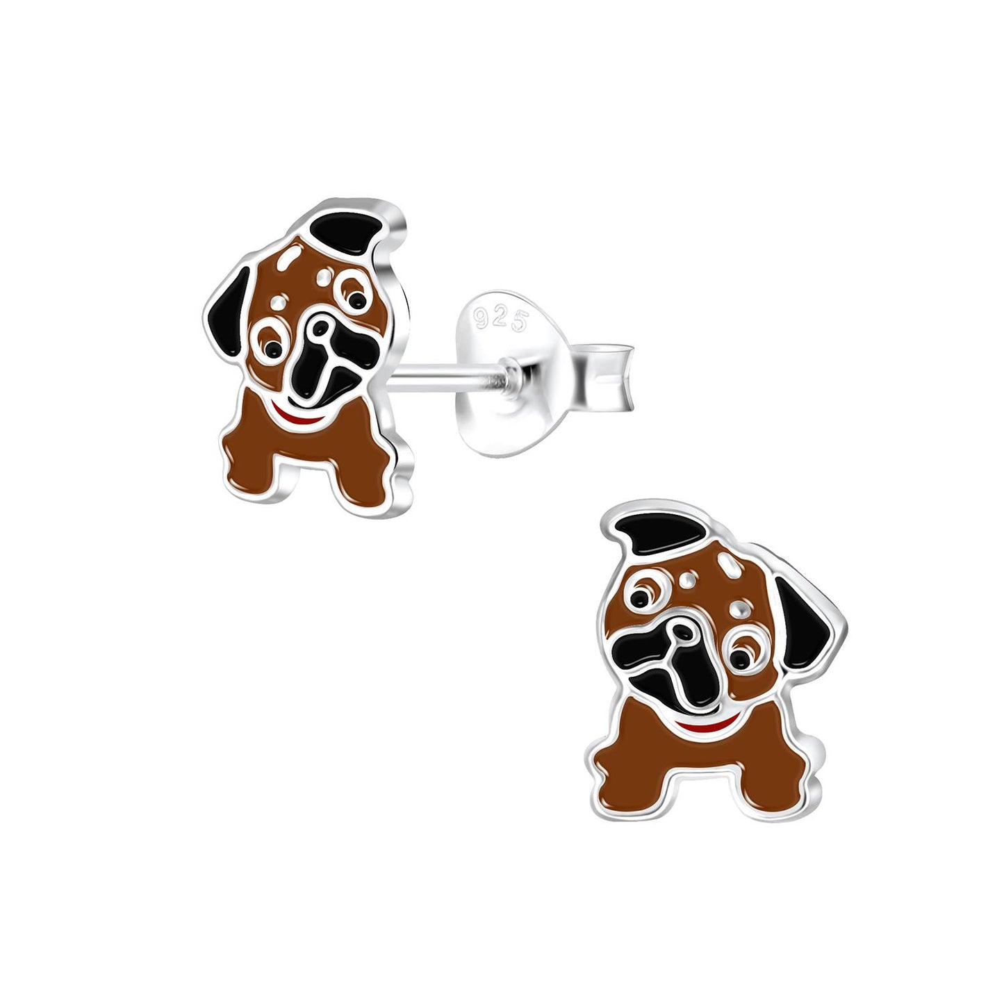 Kinder Ohrringe Bulldoggen aus 925 Silber