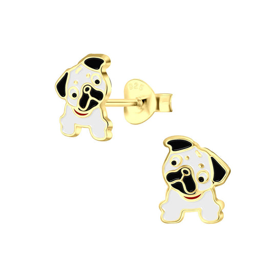 Kinder Ohrringe Bulldoggen aus 925 Silber