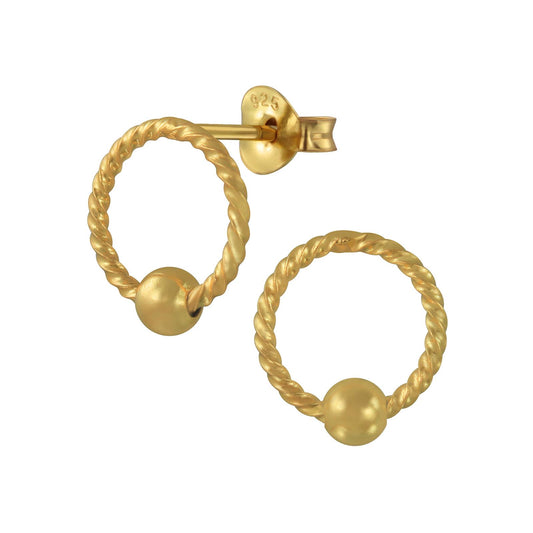 Kinder Ohrringe Runde aus 925 Silber