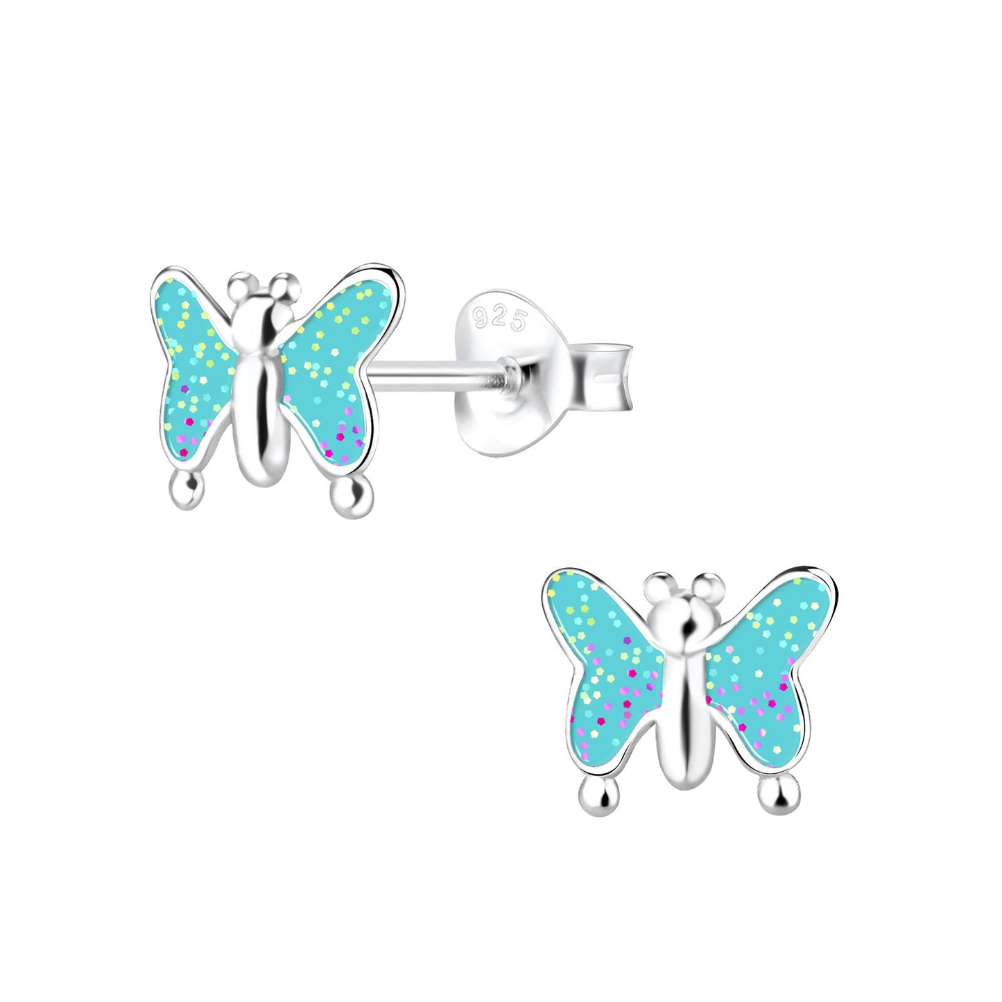Mädchen Ohrringe Schmetterling aus 925 Silber