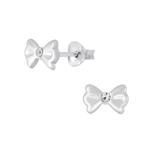 Children's bow earrings made of 925 silver