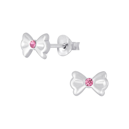 Children's bow earrings made of 925 silver