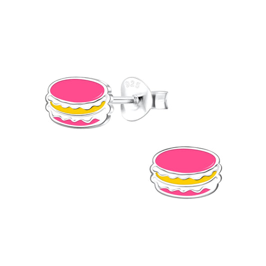 Children's Macaron Earrings made of 925 Silver