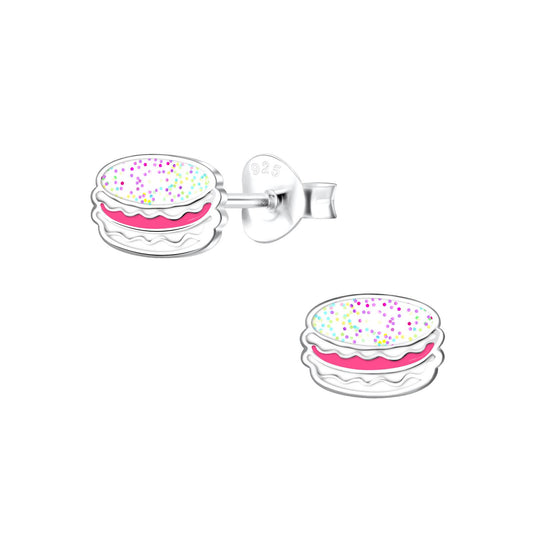 Children's Macaron Earrings made of 925 Silver