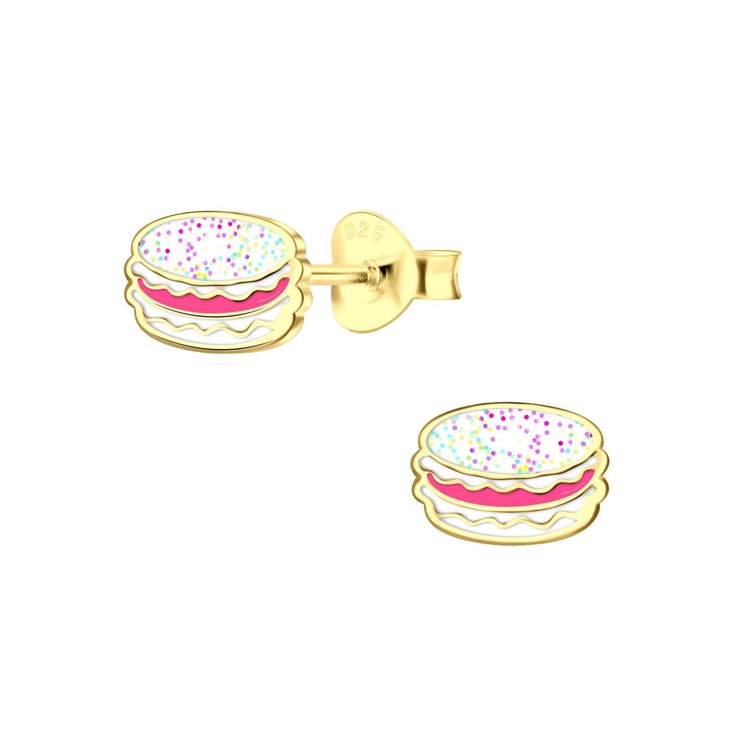 Kinder Ohrringe Macaron aus 925 Silber