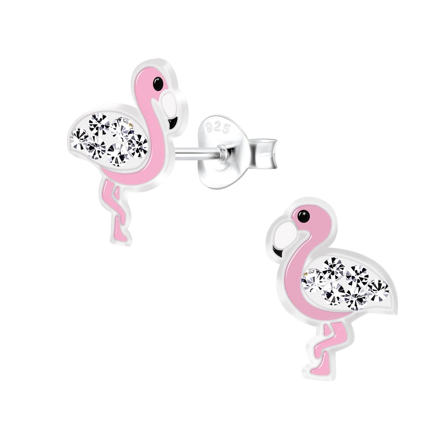 Kinder Ohrringe Flamingo aus 925 Silber