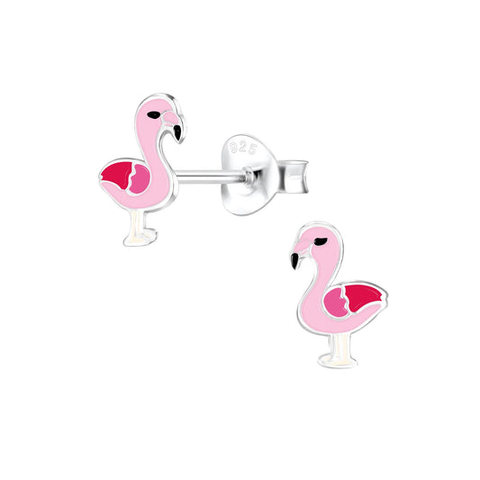 Kinder Ohrringe Flamingo aus 925 Silber