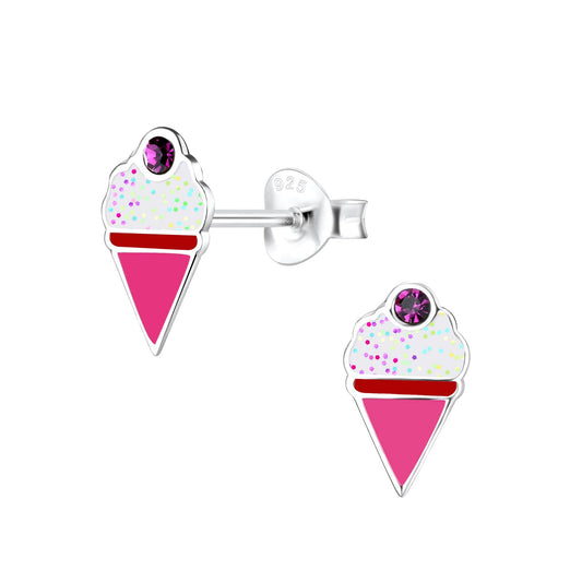 Kinder Ohrringe Eis aus 925 Silber