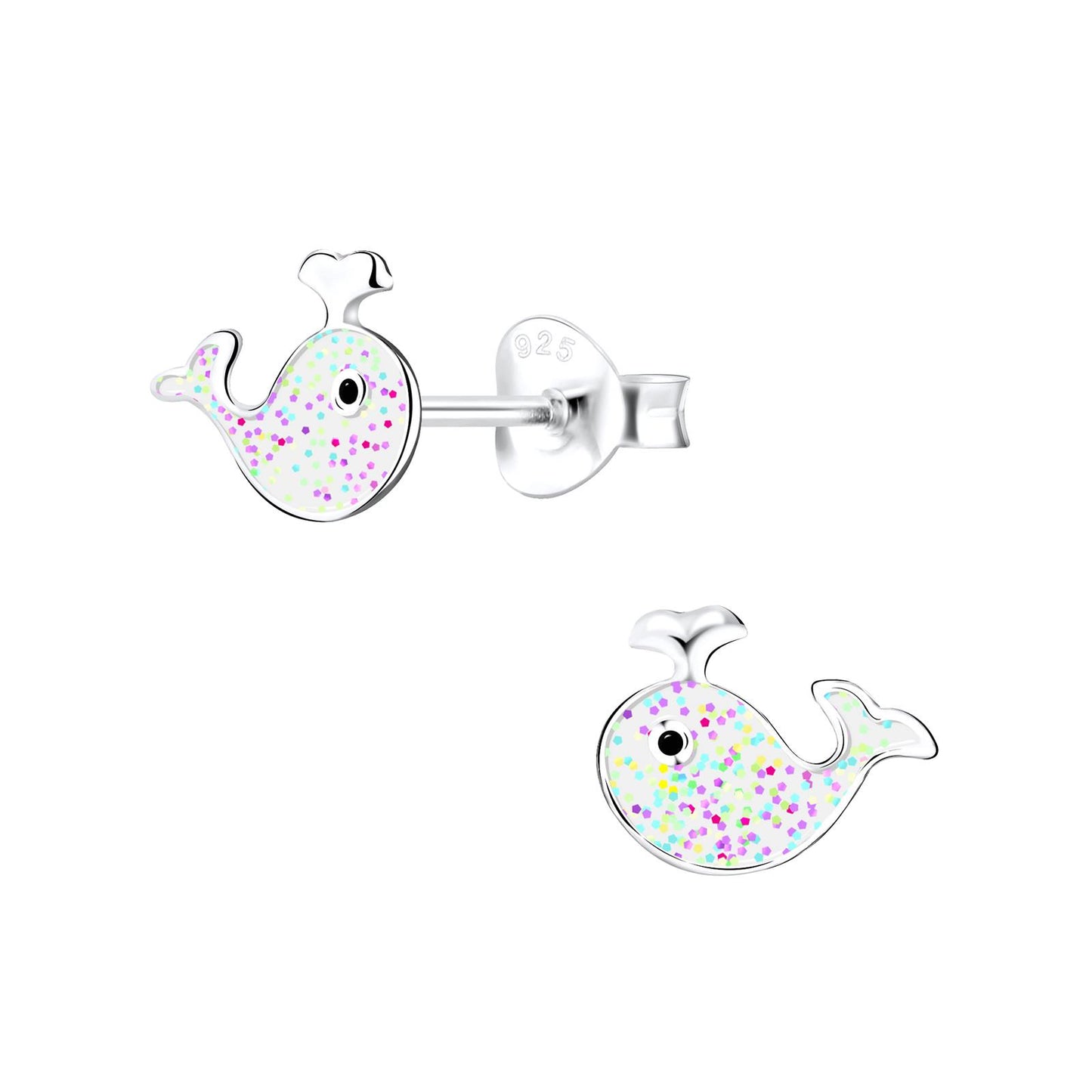 Kinder Ohrringe Wal aus 925 Silber