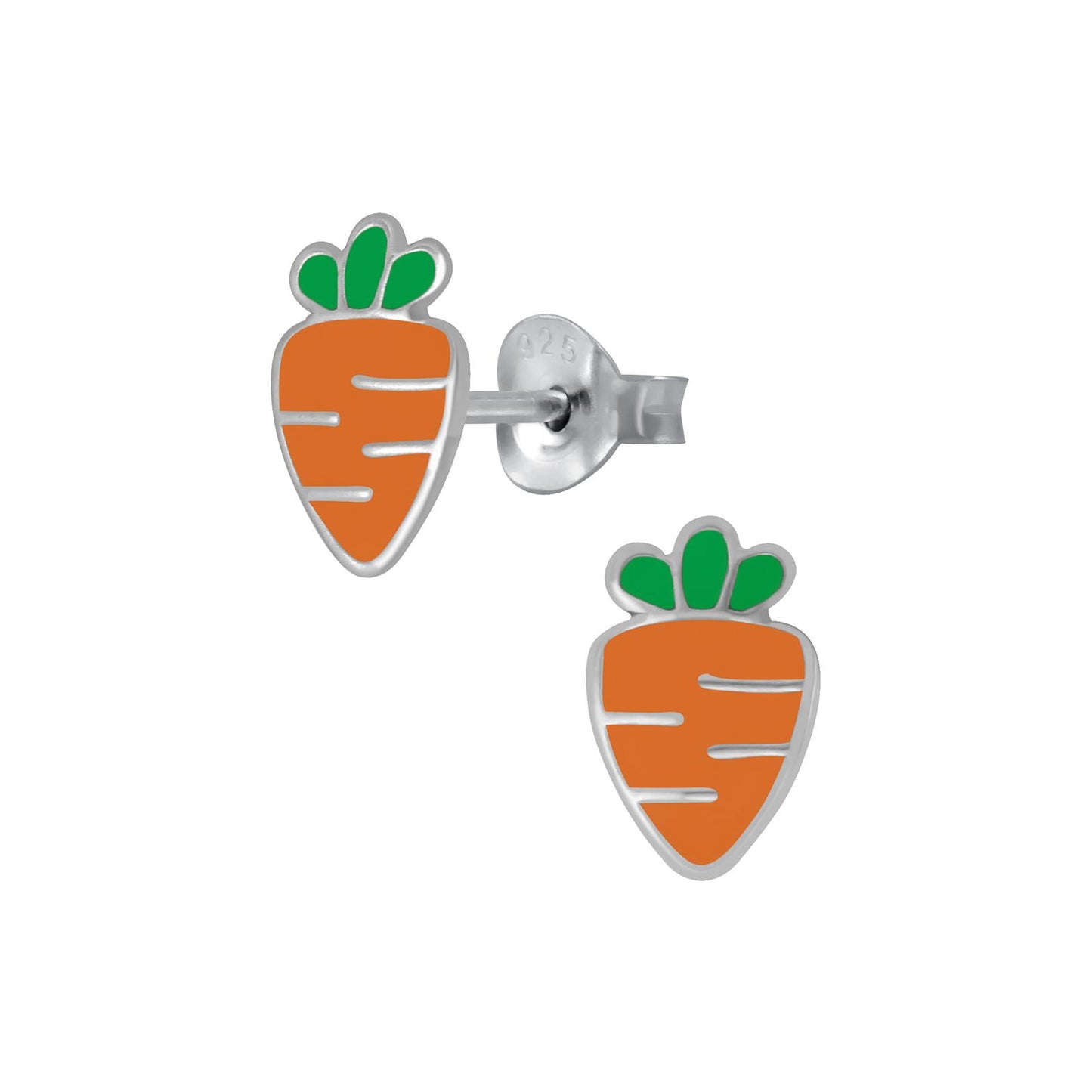 Kinder Ohrringe Karotten aus 925 Silber