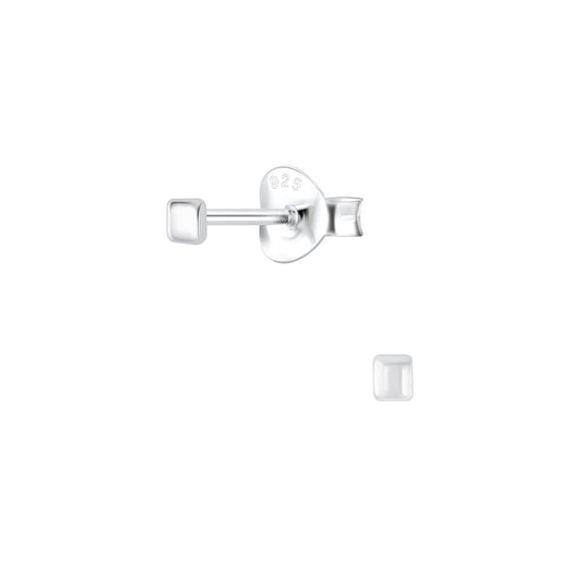 Kinder Ohrringe Quadratische aus 925 Silber