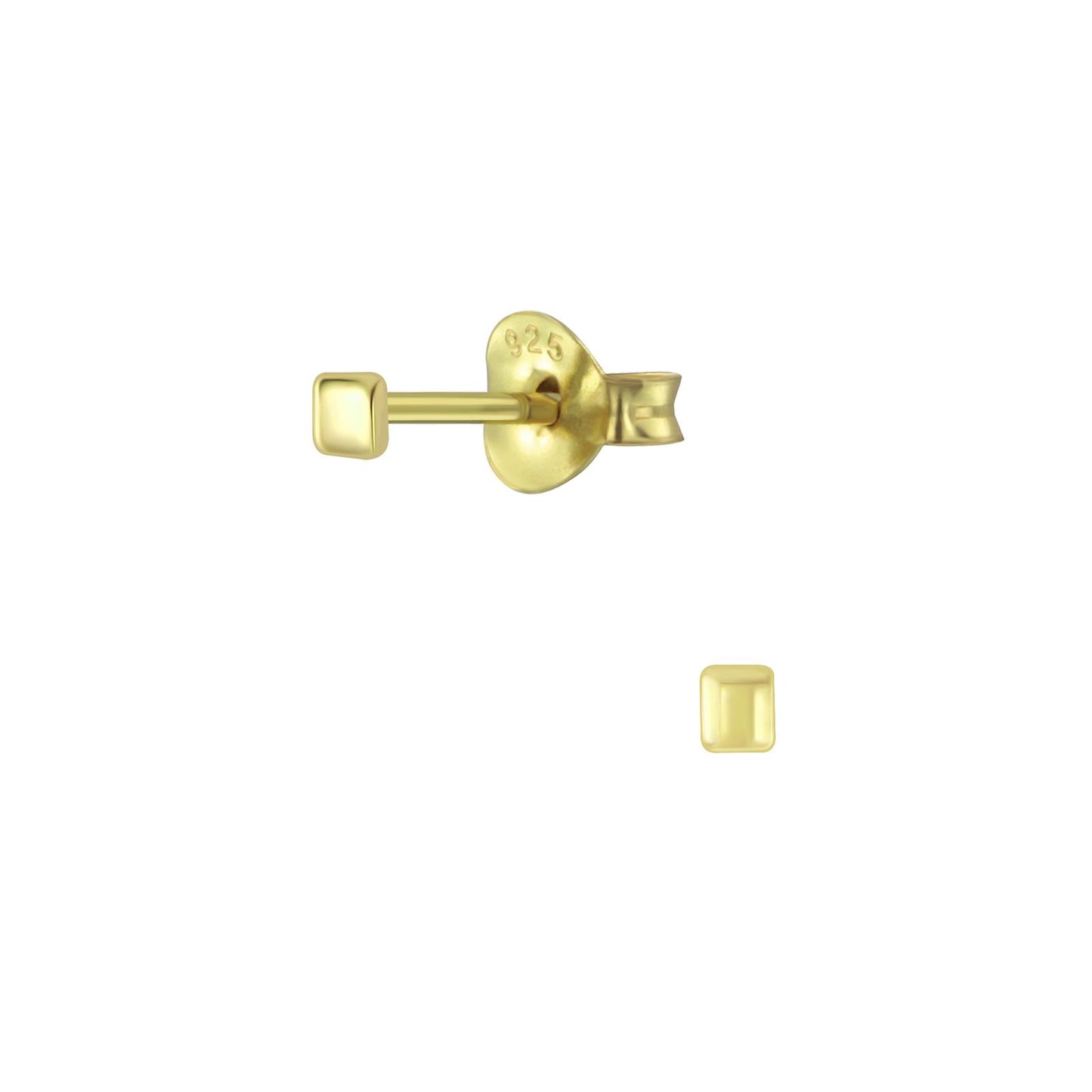 Kinder Creolen Quadratische aus 925 Silber