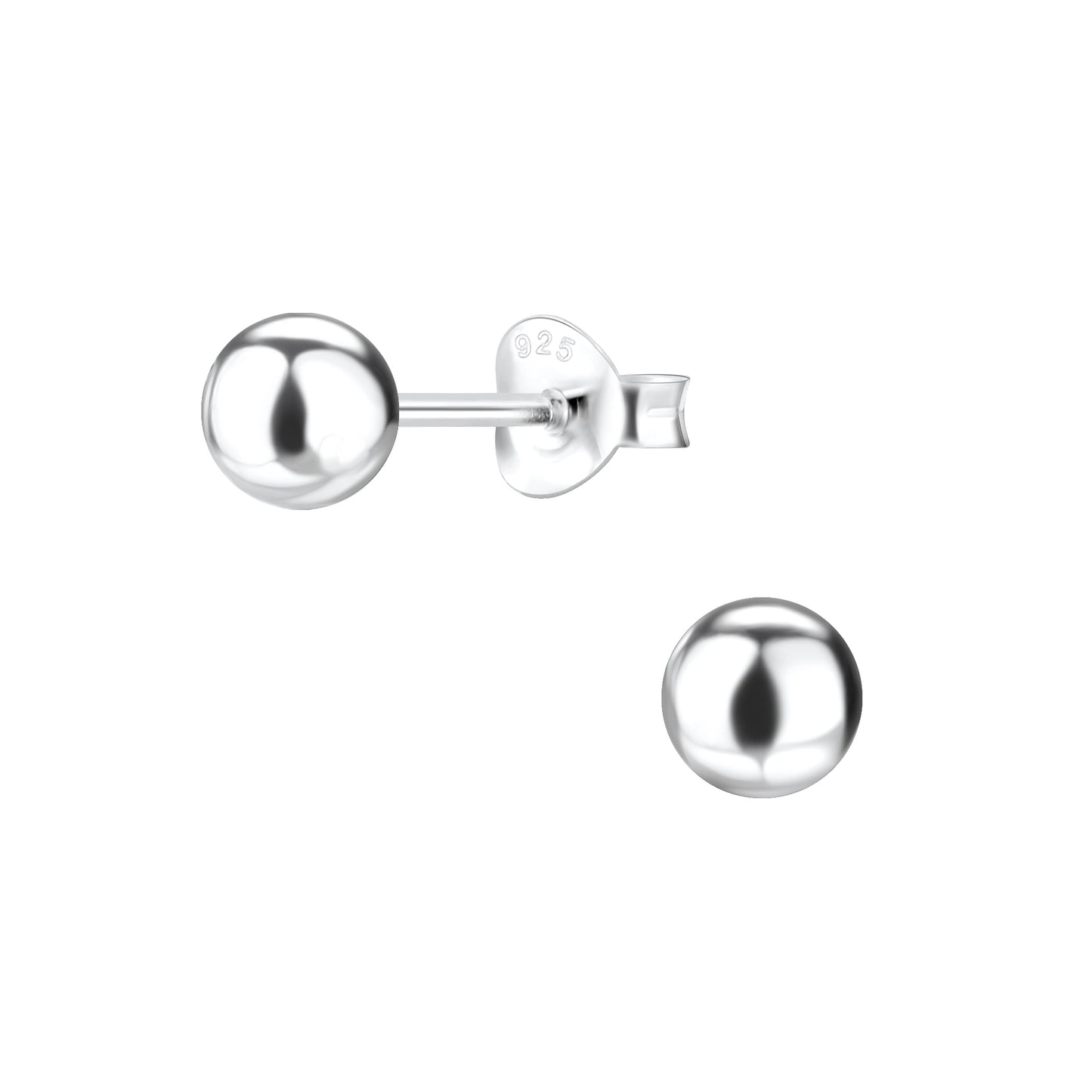 Kinder Ohrringe 5mm Ball aus 925 Silber