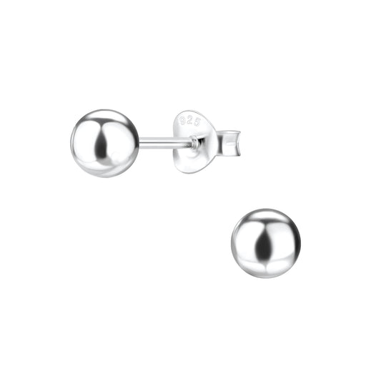 Kinder Ohrringe 5mm Ball aus 925 Silber